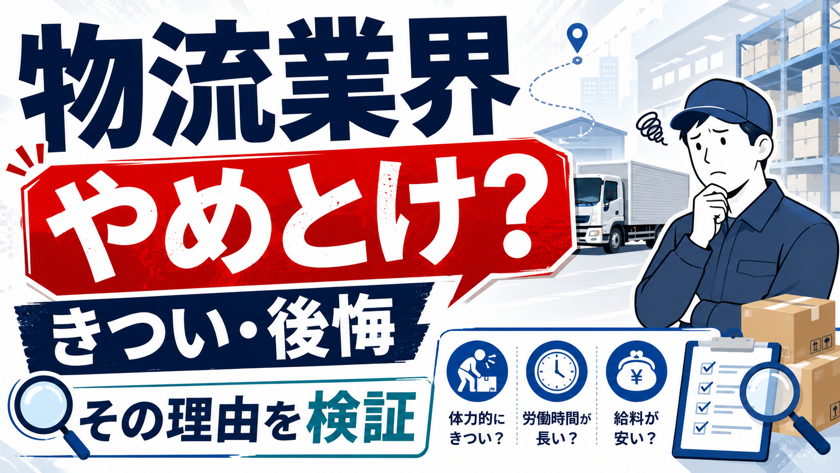 物流業界の働き方を見直すイメージ